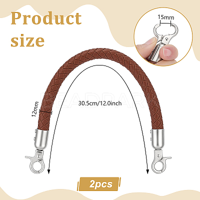 Braided Round Imitation Leather Bag Handles FIND-WH0139-955B-1