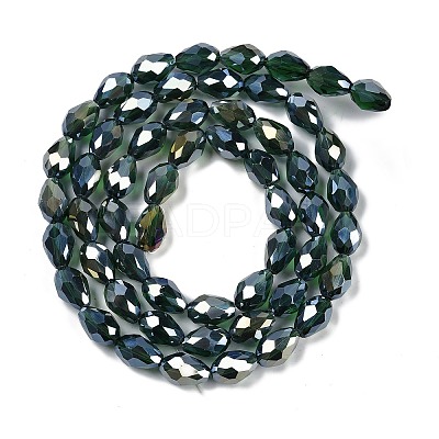 Transparent Electroplate Glass Beads Strands EGLA-N013-T10mm-B15-1