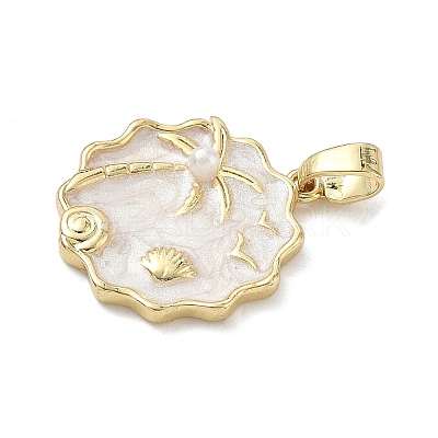Brass Enamel Pendants KK-K368-60G-1