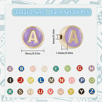 2Sets Alloy Enamel Beads ENAM-SC0005-10-1