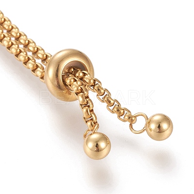 Adjustable 304 Stainless Steel Slider Bracelet/Bolo Bracelets Making X-STAS-I153-02G-1