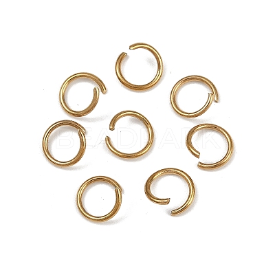 304 Stainless Steel Open Jump Rings X-STAS-Z137-01G-08-1