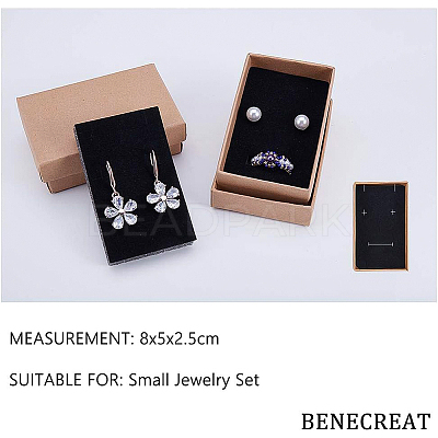 Kraft Paper Cardboard Jewelry Boxes CBOX-BC0001-09-1