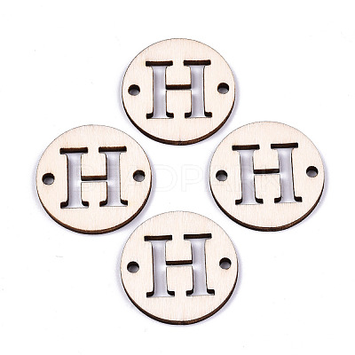 Unfinished Natural Poplar Wood Links Connectors WOOD-S045-140B-01H-1