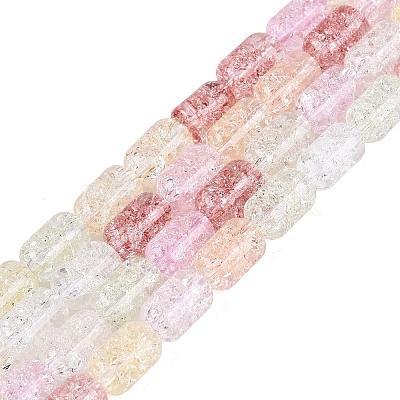Transparent Crackle Glass Beads Strands GLAA-NH0001-04-A01-1