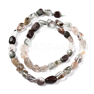 Natural Lodolite Quartz Beads Strands G-G018-66-1