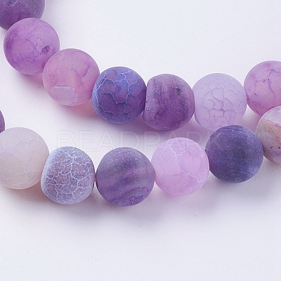 Natural Weathered Agate Beads Strands X-G-G589-8mm-06-1