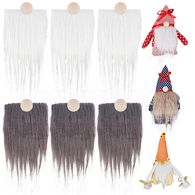 Artificial Wool Gnome Beard Costume Beard DIY-WH0188-94A-1