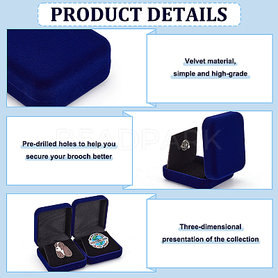 Flocking Plastic Badge Storage Box LS-CON-WH0105-04A-1
