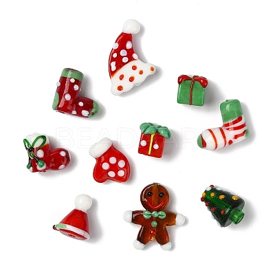 10Pcs 10 Styles Handmade Lampwork Beads LAMP-CJ0002-73-1
