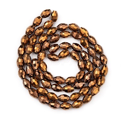 Electroplate Glass Beads GC881Y-4-1