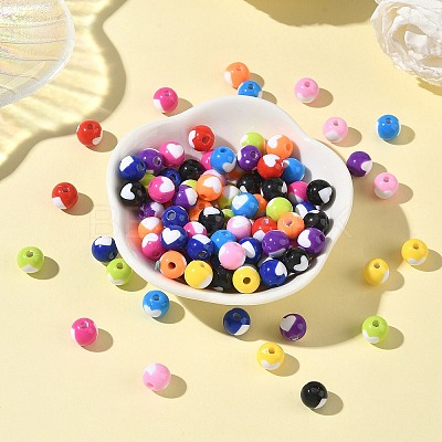Opaque Acrylic Beads MACR-S775-8mm-M-1