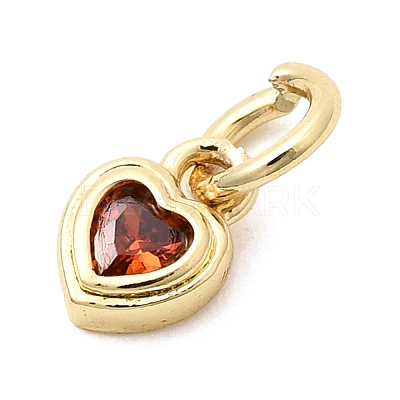 Brass Cubic Zirconia Charms LS-KK-G554-02C-04-1