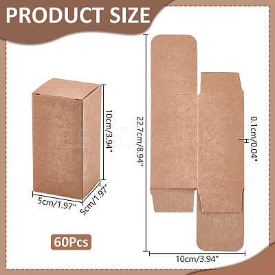 Folding Kraft Paper Mailer Boxes CON-WH0100-63A-1