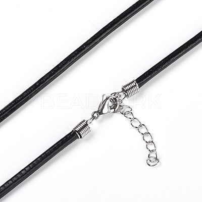 Leather Cord Necklace Making WL-I002-B-01-1