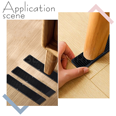 48Pcs PE Furniture Levelers Pads AJEW-GO0002-98-1