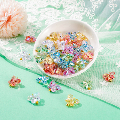 50Pcs Acrylic Pendants PALLOY-TAC0144-1