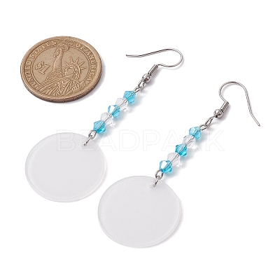 Blank Acrylic Dangle Earrings EJEW-JE05665-02-1