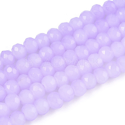 Baking Paint Imitation Jade Glass Bead Strands DGLA-A034-J2MM-A50-1