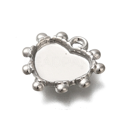 304 Stainless Steel Pendant Cabochon Settings STAS-H225-08P-1