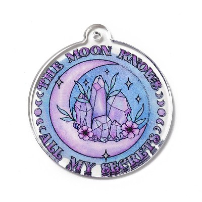 Halloween Printed Acrylic Pendants MACR-G059-04F-1