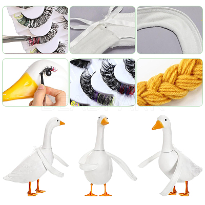 1Pc Polyester Articulated Goose Wings AJEW-WR0003-40-1