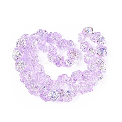 Electroplate Transparent Glass Beads Strands LS-EGLA-N056-02A-03-1