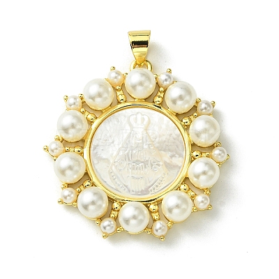 Eco-Friendly Brass Pendants KK-A204-02B-03G-1
