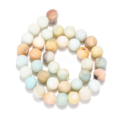 Natural Flower Amazonite Beads Strands G-G692-01F-10mm-1