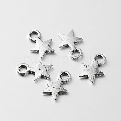 Tibetan Style Alloy Star Charms X-TIBEB-O004-11-1