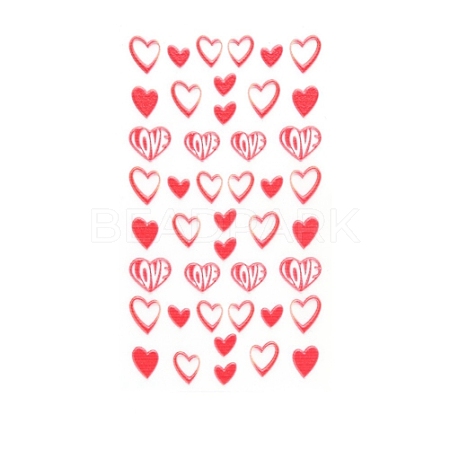 Valentine's Day 5D Love Nail Art Sticker Decals LS-MRMJ-R109-Z-D4363-01-1