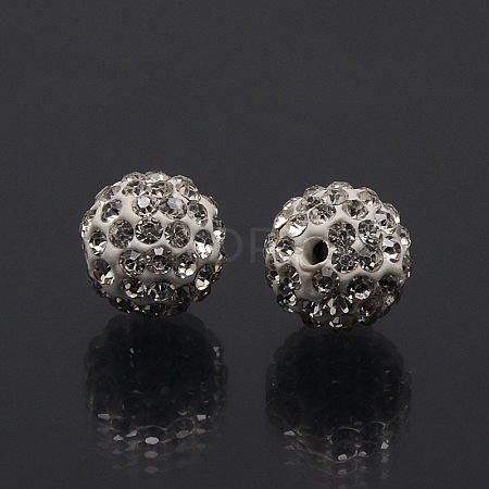 Polymer Clay Rhinestone Beads RB-A053-8mm-01-1