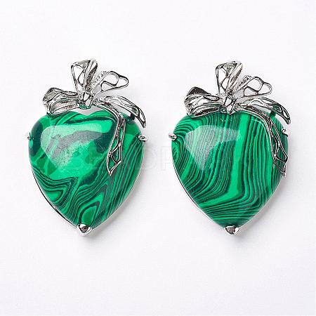 Malachite Pendants KK-P103-A13-1
