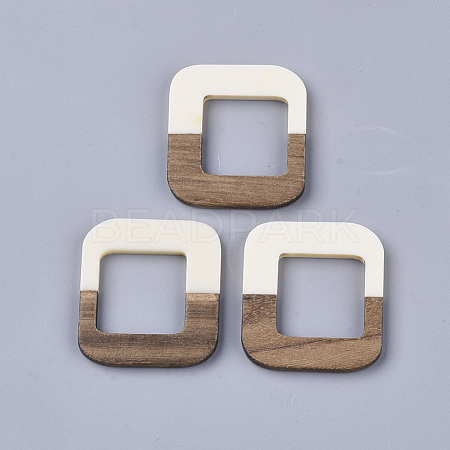 Resin & Walnut Wood Linking Rings RESI-Q210-004A-A01-1