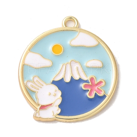 Alloy Enamel Pendants ENAM-147-03B-G-1