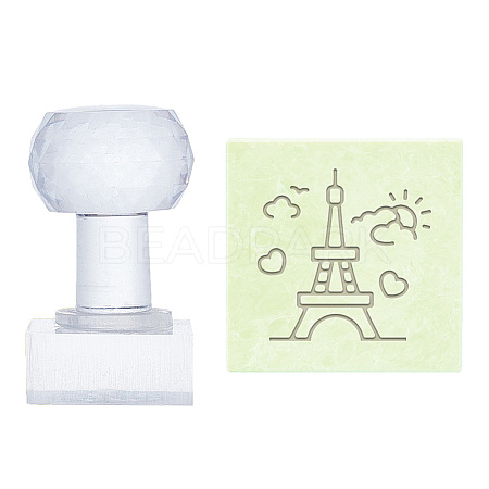 Clear Acrylic Soap Stamps DIY-WH0438-014-1