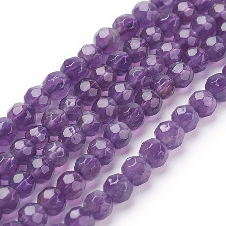 Natural Amethyst Beads Strands G-C073-4mm-3-1