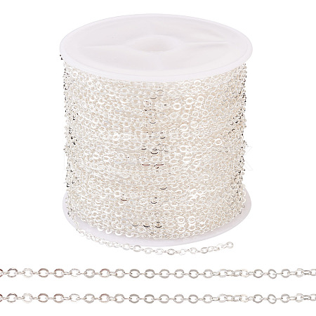 Brass Coated Iron Flat Cable Chains CH-TAC0007-01S-1