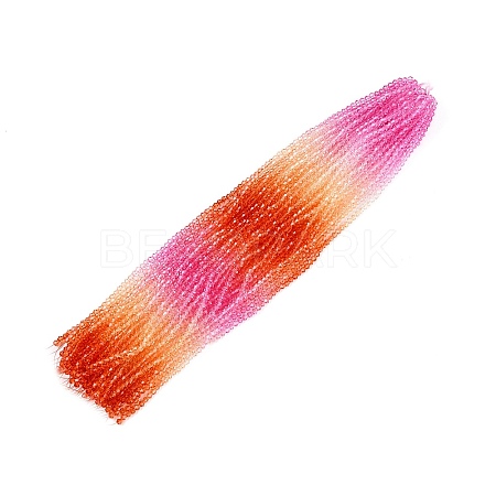 Gradient Color Baking Paint Glass Bead Strands LS-DGLA-A039-T4mm-A04-1