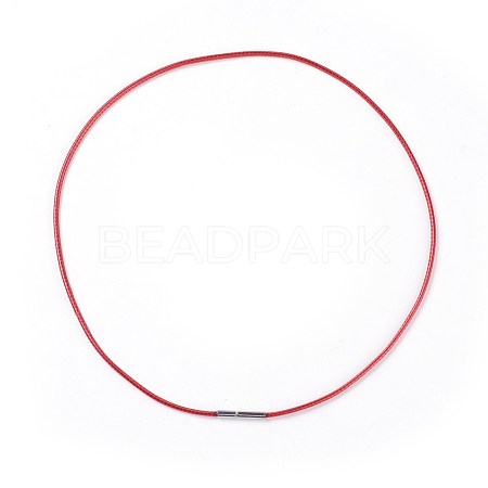 Waxed Polyester Cord Necklace Making MAK-I011-05-A-02-1