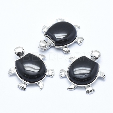 Natural Obsidian Pendant G-G759-B16-1