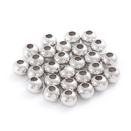 Tarnish Resistant 304 Stainless Steel Beads STAS-G230-P06-1