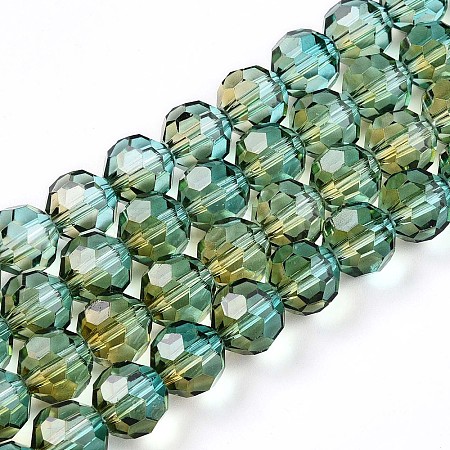 Baking Paint Transparent Glass Beads X1-DGLA-A035-T10mm-A08-1