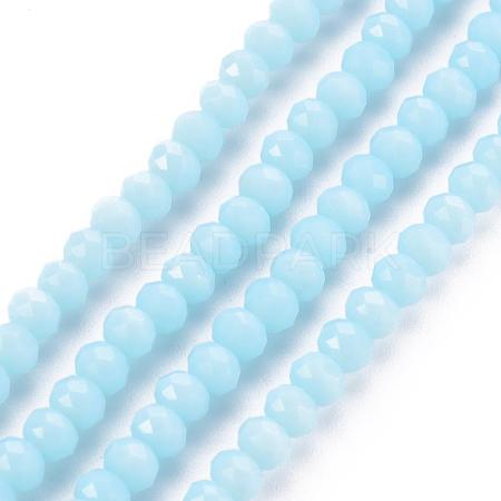 Opaque Solid Color Glass Beads Strands X-EGLA-A034-P4mm-D06-1