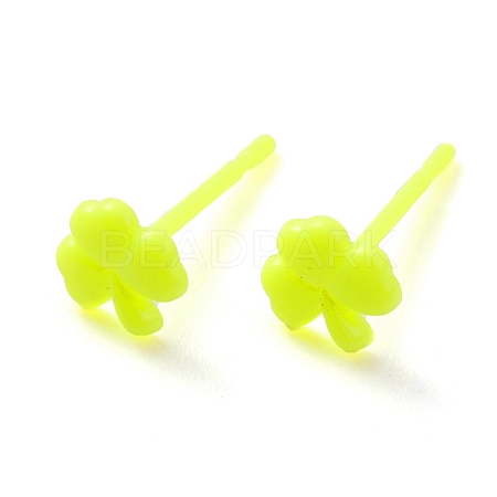 Eco-Friendly Plastic Stud Earrings EJEW-H120-04C-02-1