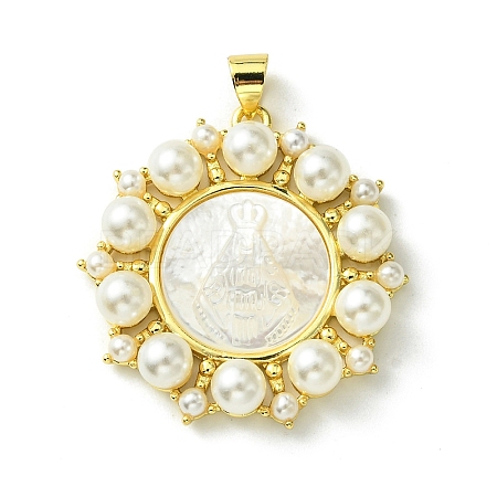 Eco-Friendly Brass Pendants KK-A204-02B-03G-1