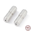 Anti-Tarnish Rhodium Plated 925 Sterling Silver Screw Clasps STER-K173-09P-4