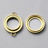 Flat Round 304 Stainless Steel Floating Lockets Connector Charms FIND-WH0032-57G-01-3