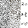1200Pcs 6 Styles CCB Plastic Beads with ABS Plastic Beads CCB-SC0001-15-1
