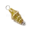 Vintage Style Glazed Porcelain Conch Shell Pendants PALLOY-JF03898-4
